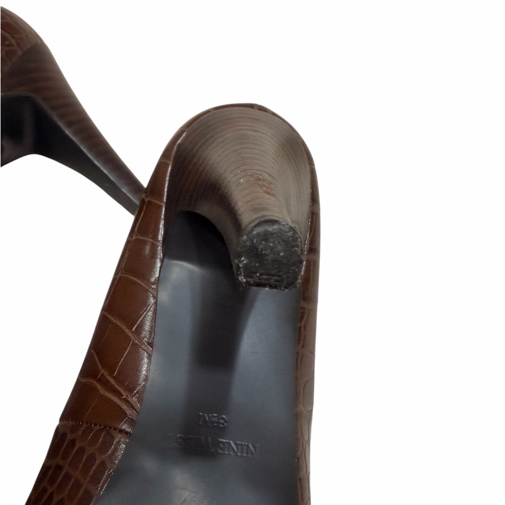 Nine West Brown Shoes Size 8 1/2 Preowned - Picture 7 of 8